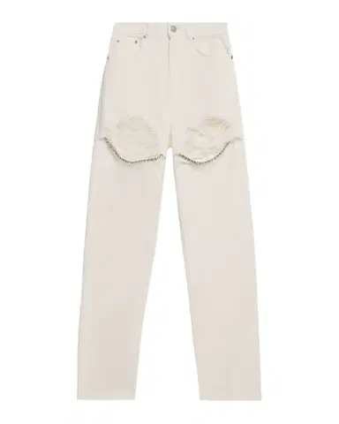 AREA Crystal Fray Slim-Leg Jeans | Thumbnail 1