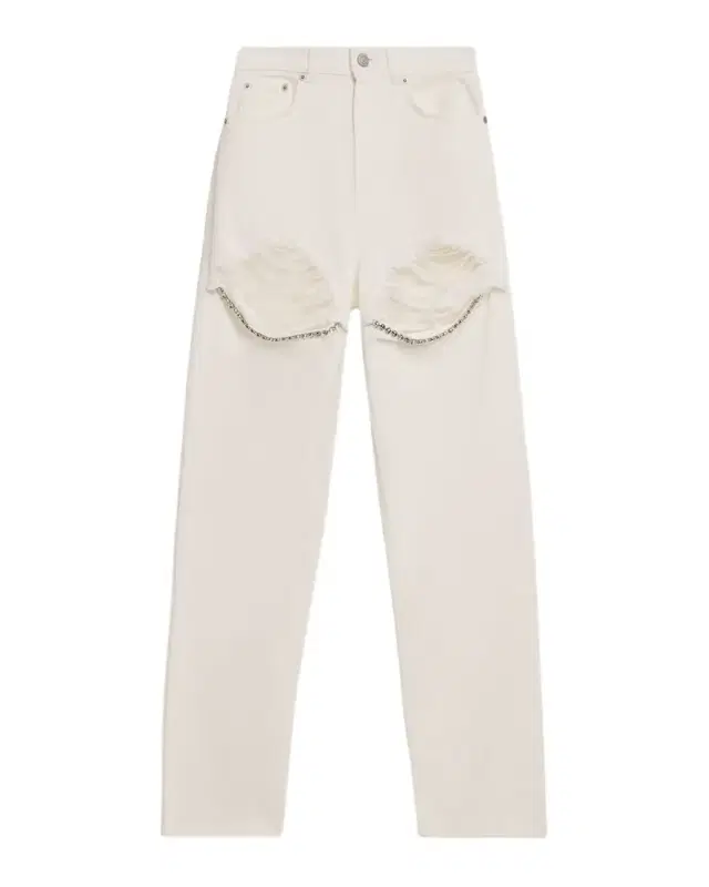 Crystal Fray Slim-Leg Jeans