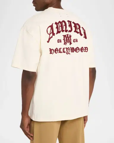 Amiri Men 's  Hollywood Applique Cotton T-Shirt | Thumbnail 3
