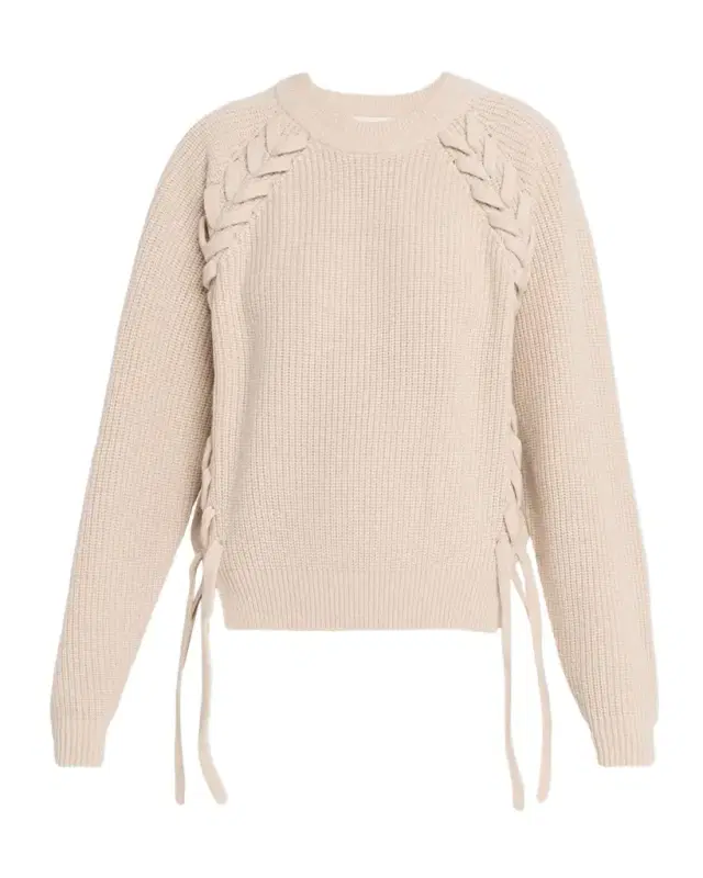 Tulliam Braided Rib-Knit Wool & Cashmere Sweater