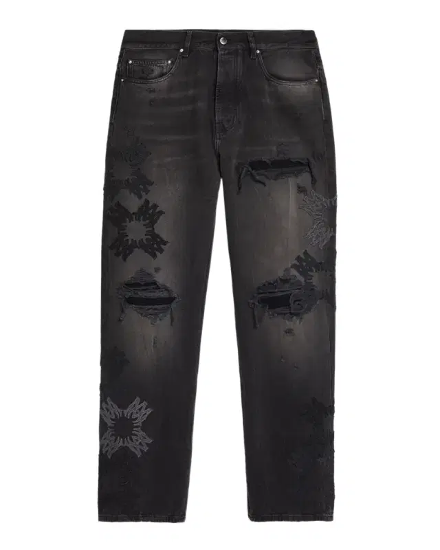 Men 's Mx1 MA Quad Distressed Straight-Leg Jeans