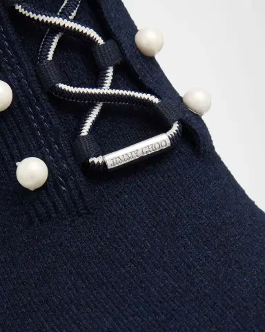 Jimmy Choo Veles Embellished Knit Trainers | Thumbnail 5
