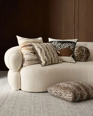 D.V. KAP Home Camille Animal-Print Decorative Pillow, 24" Square | Thumbnail 1