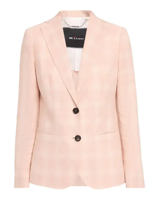 Check Linen Single-Breasted Jacket
