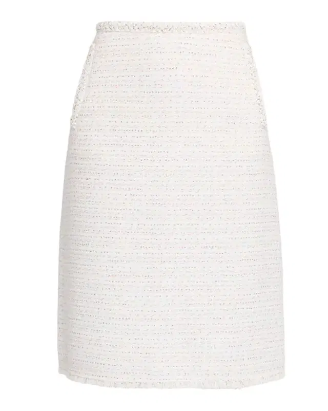 Paillette Tweed A-Line Skirt