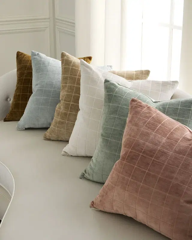 D.V. KAP Home Camden Check Decorative Pillow, 22" Square
