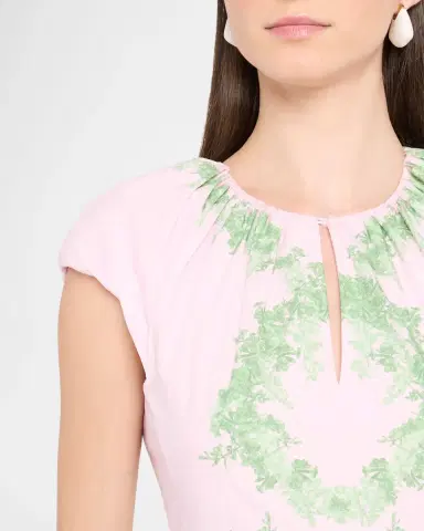 Giambattista Valli Garland Cotton Gathered Cap-Sleeve Maxi Dress | Thumbnail 5 Giambattista Valli Garland Cotton Gathered Cap-Sleeve Maxi Dress | Thumbnail 5