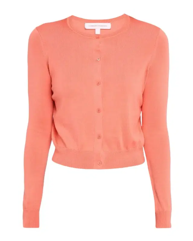 Silk-Cotton Crewneck Cardigan