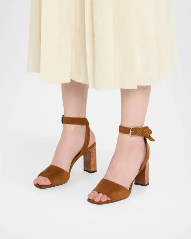 Jimmy Choo Rori 85 Suede Braided-Strap Sandals | Thumbnail 2