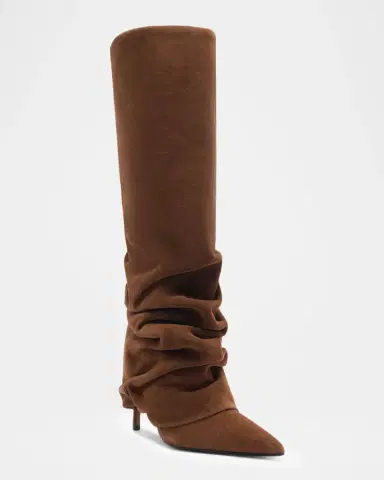 Schutz Mikki Up Cloak Draped Suede Knee-High Boot | Thumbnail 2 Schutz Mikki Up Cloak Draped Suede Knee-High Boot | Thumbnail 2