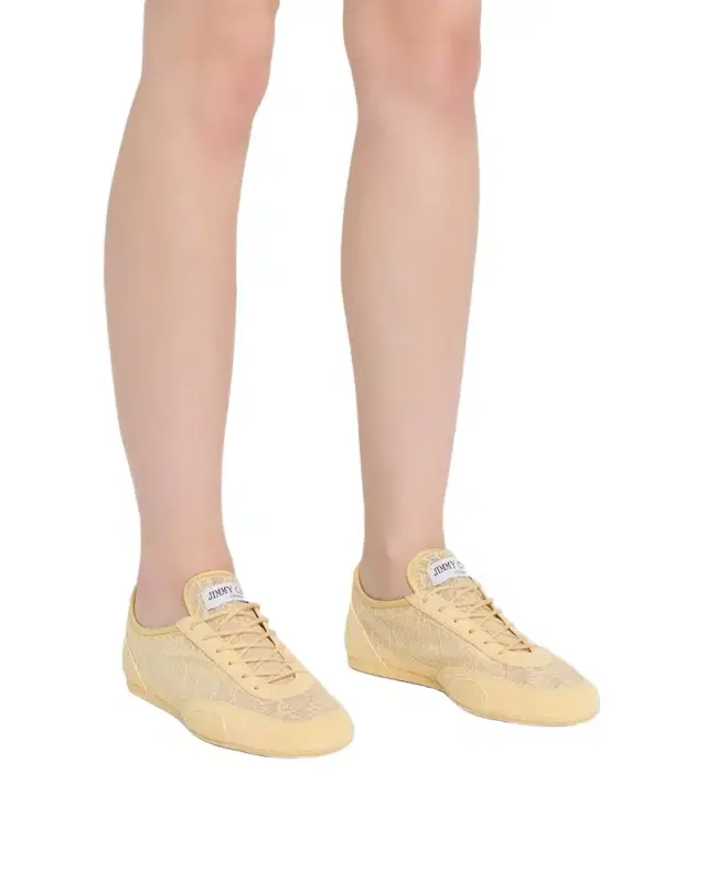 Sunny Floral Lace and Mixed Leather Trainers
