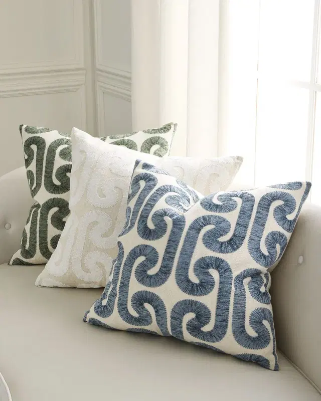 D.V. KAP Home Hathaway Embroidered Pillow