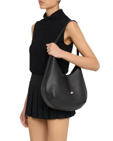 Courrèges Holy Grained Leather Hobo Bag | Thumbnail 1 Courrèges Holy Grained Leather Hobo Bag | Thumbnail 1