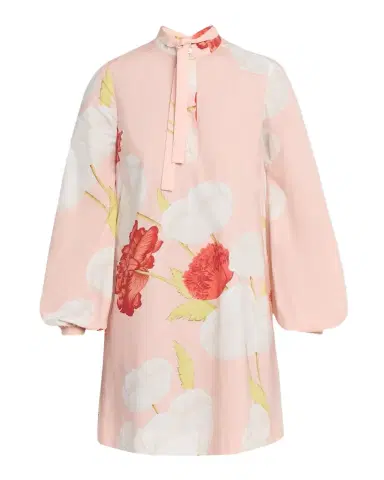 Giambattista Valli Floral-Print Cotton Balloon-Sleeve Mini Shirtdress | Thumbnail 1 Giambattista Valli Floral-Print Cotton Balloon-Sleeve Mini Shirtdress | Thumbnail 1