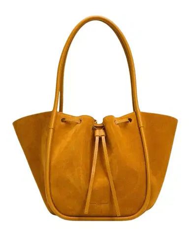Proenza Schouler Large Ruched Suede Tote Bag | Thumbnail 1 Proenza Schouler Large Ruched Suede Tote Bag | Thumbnail 1