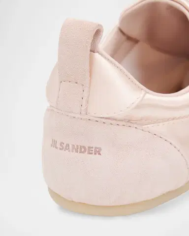 Jil Sander Etage Satin and Suede Low-Top Sneakers | Thumbnail 4 Jil Sander Etage Satin and Suede Low-Top Sneakers | Thumbnail 4