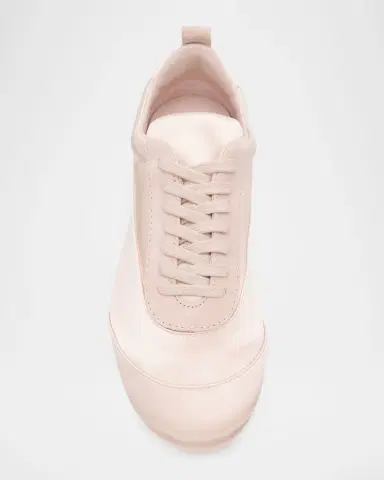 Jil Sander Etage Satin and Suede Low-Top Sneakers | Thumbnail 5 Jil Sander Etage Satin and Suede Low-Top Sneakers | Thumbnail 5