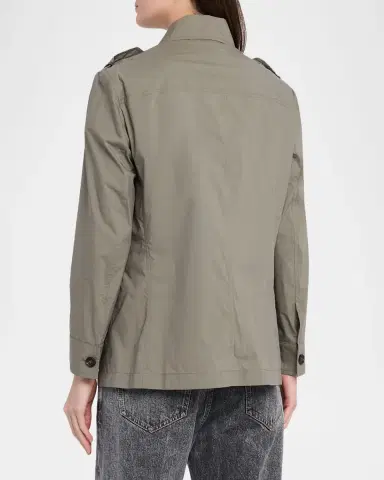 Brunello Cucinelli Water-Resistant Cotton Utility Jacket | Thumbnail 2 Brunello Cucinelli Water-Resistant Cotton Utility Jacket | Thumbnail 2