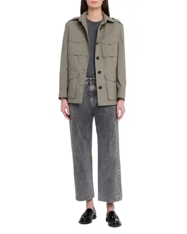 Brunello Cucinelli Water-Resistant Cotton Utility Jacket | Thumbnail 1 Brunello Cucinelli Water-Resistant Cotton Utility Jacket | Thumbnail 1