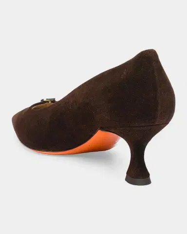 Santoni 55mm Sabine Suede Buckle Pumps | Thumbnail 2 Santoni 55mm Sabine Suede Buckle Pumps | Thumbnail 2