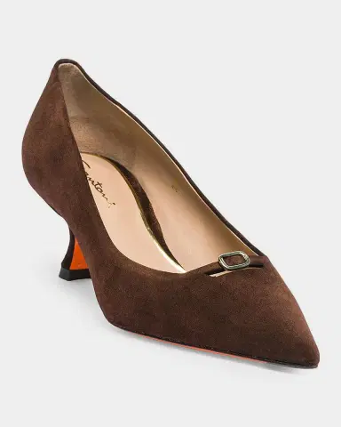 Santoni 55mm Sabine Suede Buckle Pumps | Thumbnail 3 Santoni 55mm Sabine Suede Buckle Pumps | Thumbnail 3