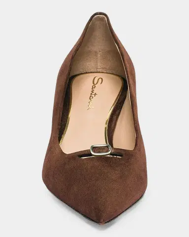 Santoni 55mm Sabine Suede Buckle Pumps | Thumbnail 4 Santoni 55mm Sabine Suede Buckle Pumps | Thumbnail 4