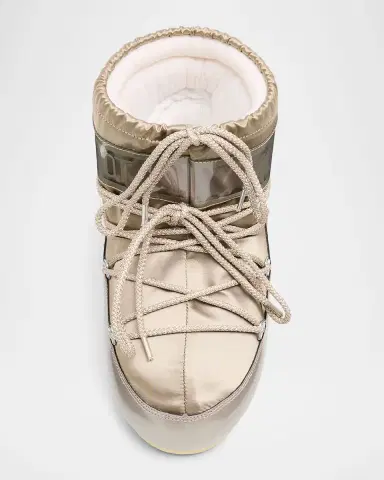 Moon Boot Icon Glance Satin Low Snow Boots | Thumbnail 4 Moon Boot Icon Glance Satin Low Snow Boots | Thumbnail 4
