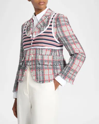 Thom Browne Bikini Trompe L 'oeil Check Single-Breasted Sport Coat | Thumbnail 4 Thom Browne Bikini Trompe L 'oeil Check Single-Breasted Sport Coat | Thumbnail 4