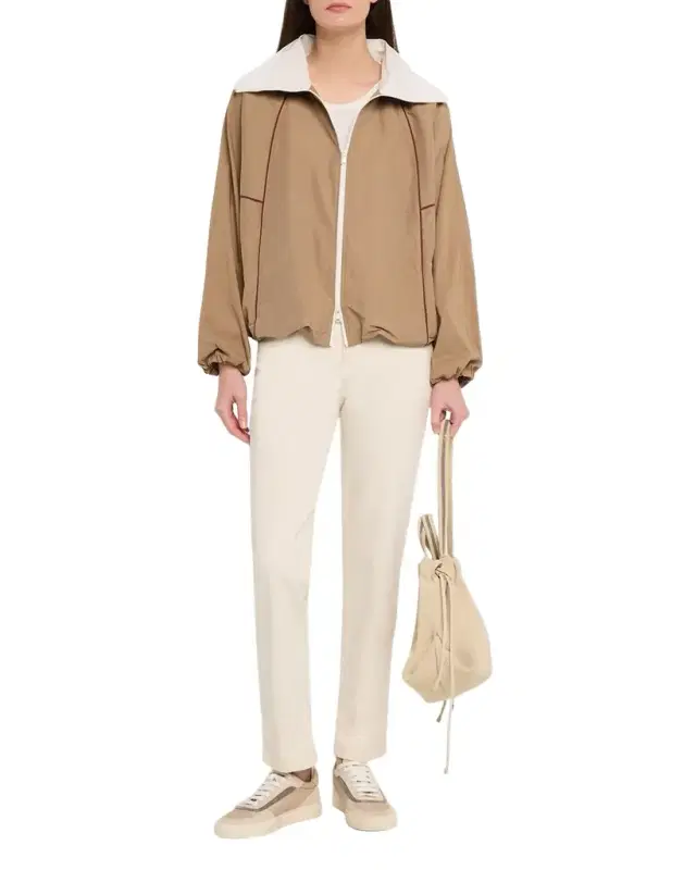 Techno Cotton Zip Balloon Jacket