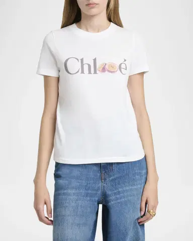 Chloé Passion Fruit Logo Short-Sleeve T-Shirt | Thumbnail 3