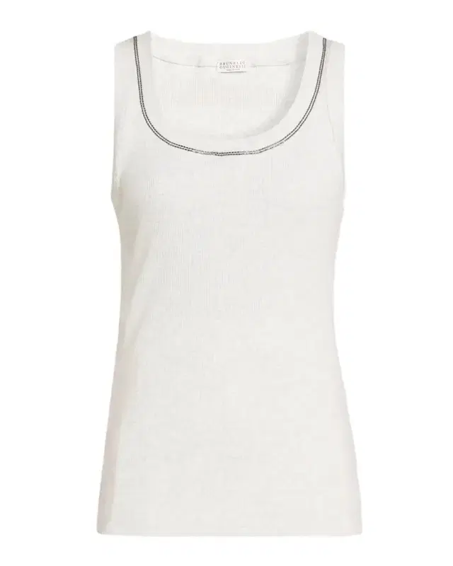 Monili Scoop-Neck Rib Tank Top