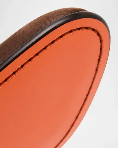 Santoni Suede Penny Loafers | Thumbnail 4