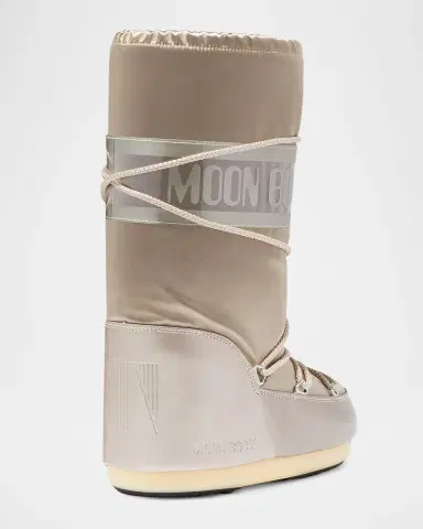 Moon Boot Icon Glance Platinum Satin Boots | Thumbnail 2 Moon Boot Icon Glance Platinum Satin Boots | Thumbnail 2