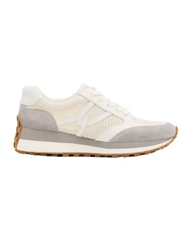 Valentina Mesh and Mixed Leather Runner Sneakers
