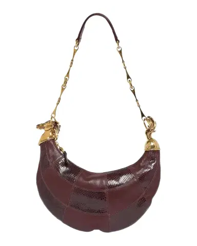 Chloé Chain Horse Shoulder Bag in Patchwork Leather | Thumbnail 1 Chloé Chain Horse Shoulder Bag in Patchwork Leather | Thumbnail 1