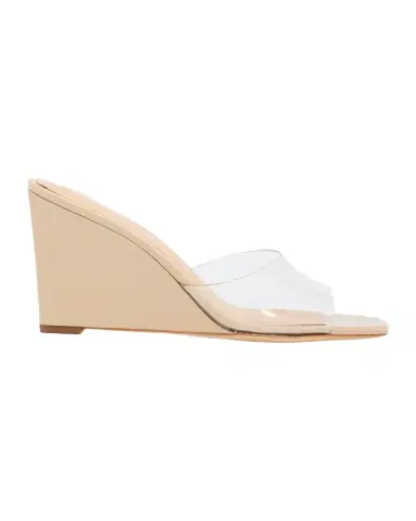 Veronica Beard 85mm Asha PVC Wedge Sandals | Thumbnail 1 Veronica Beard 85mm Asha PVC Wedge Sandals | Thumbnail 1