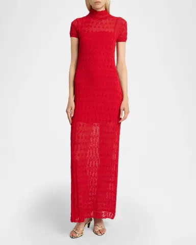 Proenza Schouler Zein Geometric Knit Maxi Dress | Thumbnail 2