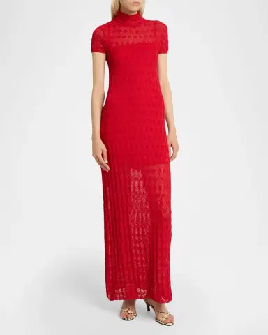 Proenza Schouler Zein Geometric Knit Maxi Dress | Thumbnail 4