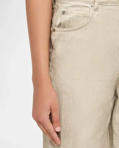 Loewe Coated Denim Cinched Straight-Leg Jeans | Thumbnail 5 Loewe Coated Denim Cinched Straight-Leg Jeans | Thumbnail 5