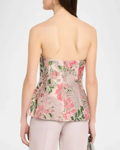 Cara Cara Wes Floral Jacquard Corset | Thumbnail 3 Cara Cara Wes Floral Jacquard Corset | Thumbnail 3