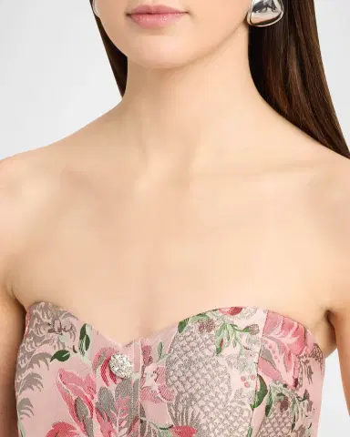 Cara Cara Wes Floral Jacquard Corset | Thumbnail 5 Cara Cara Wes Floral Jacquard Corset | Thumbnail 5