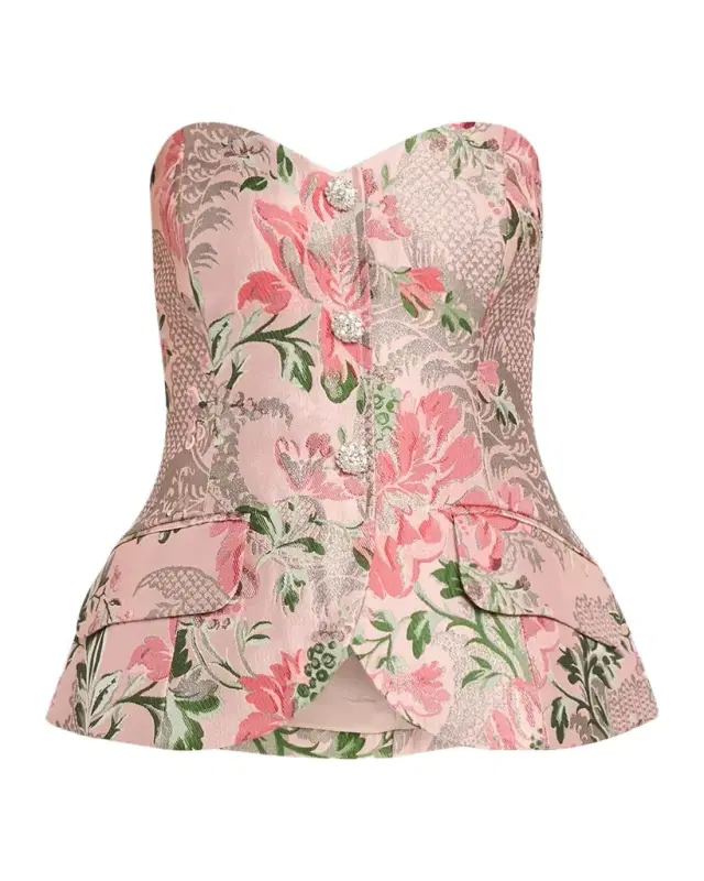 Wes Floral Jacquard Corset