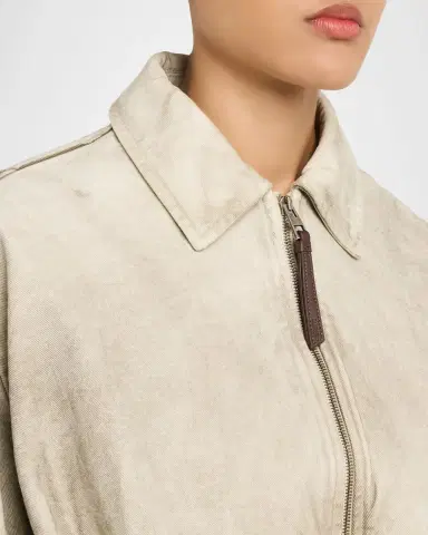 Loewe Coated Denim Draped Bomber Jacket | Thumbnail 5 Loewe Coated Denim Draped Bomber Jacket | Thumbnail 5