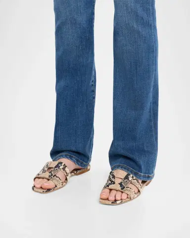 Veronica Beard Via Metallic Leather Flat Slide Sandals | Thumbnail 2 Veronica Beard Via Metallic Leather Flat Slide Sandals | Thumbnail 2