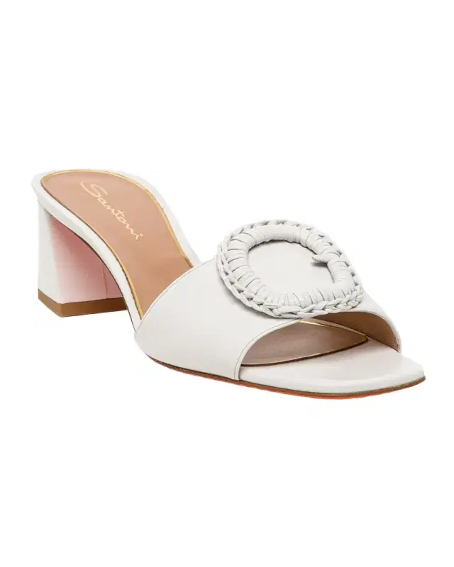 Corolle Leather Buckle Mules