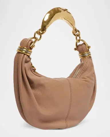 Chloé Mini Banana Hobo Bracelet Bag in Leather | Thumbnail 3 Chloé Mini Banana Hobo Bracelet Bag in Leather | Thumbnail 3