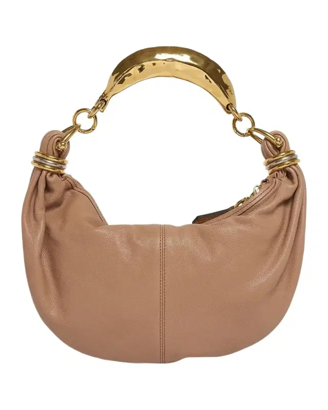 Mini Banana Hobo Bracelet Bag in Leather