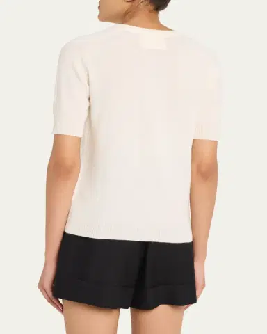 Lisa Yang Kenza Cashmere Elbow-Sleeve Sweater | Thumbnail 3 Lisa Yang Kenza Cashmere Elbow-Sleeve Sweater | Thumbnail 3