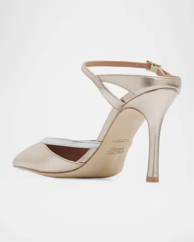 Malone Souliers 90mm Yola Metallic Leather Mule Pumps | Thumbnail 2 Malone Souliers 90mm Yola Metallic Leather Mule Pumps | Thumbnail 2