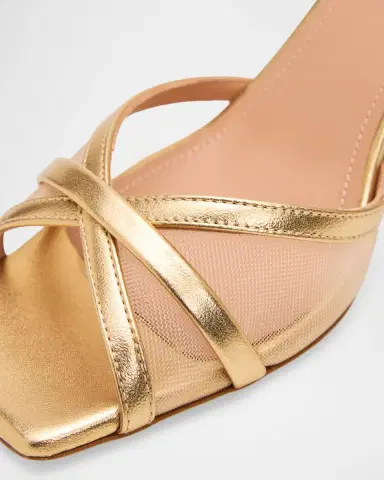 Malone Souliers 70mm Perla Metallic Leather and Mesh Sandals | Thumbnail 3